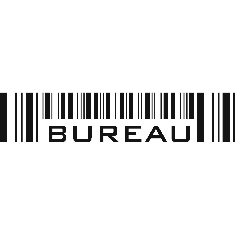 Muur sticker: aanpassing van Bureau Code  barres