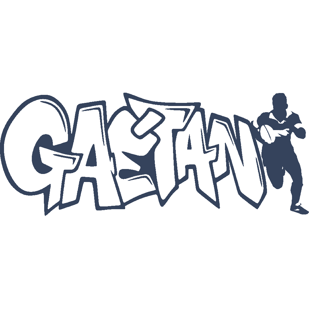 Muur sticker: aanpassing van Gatan Graffiti Rugbyman