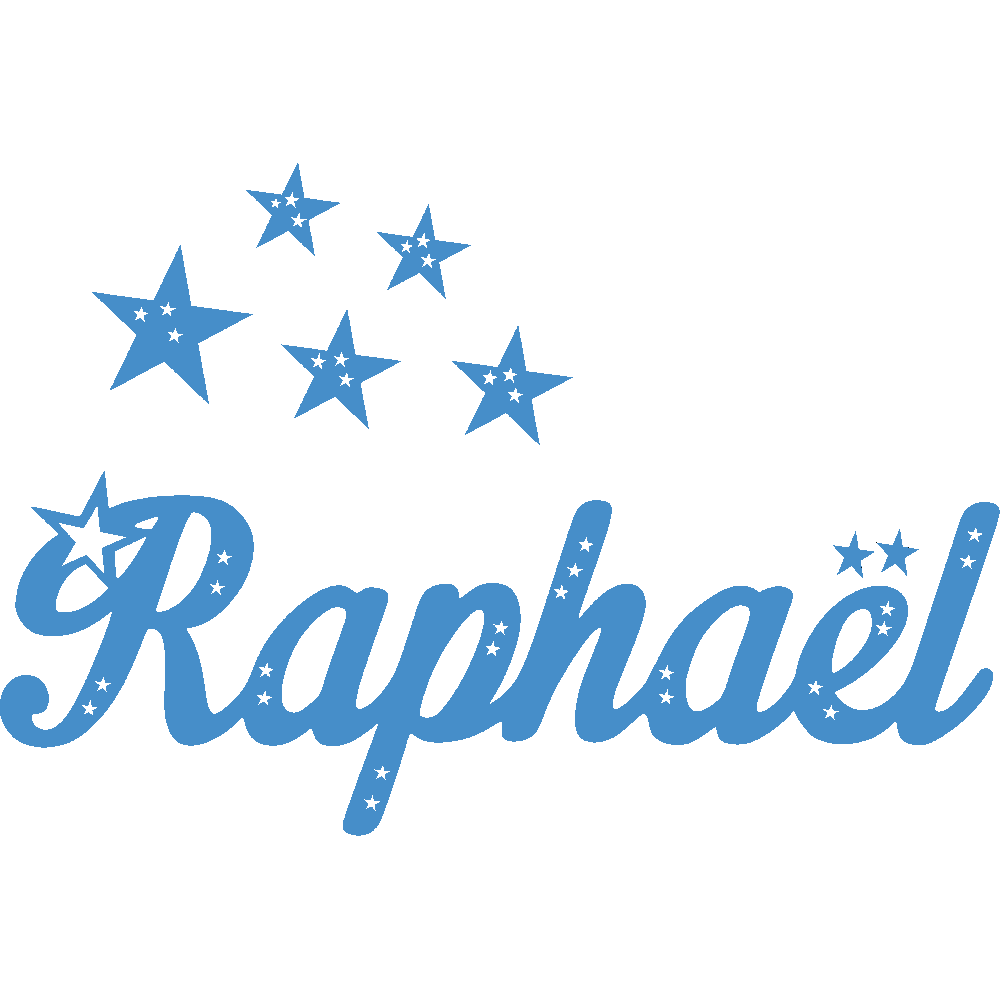 Sticker mural: personnalisation de Raphal Etoiles