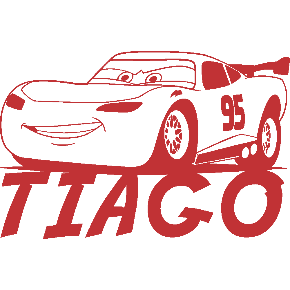 Sticker mural: personnalisation de Tiago Cars