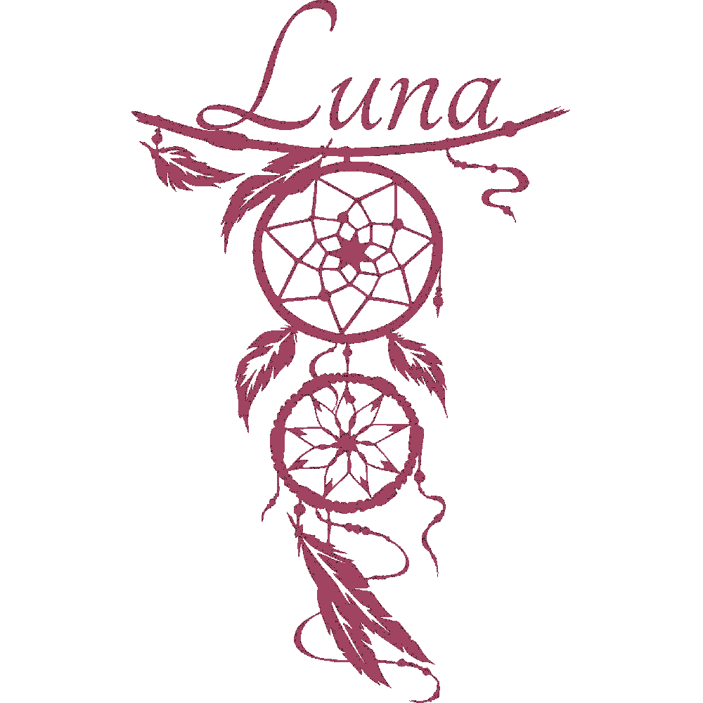 Muur sticker: aanpassing van Luna Attrape Rves