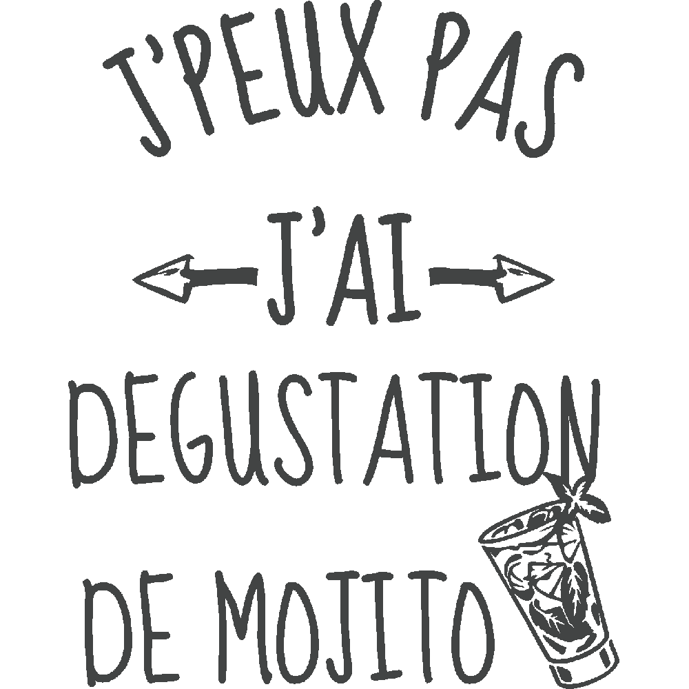 Customization of T-Shirt  J'peux pas Mojito 