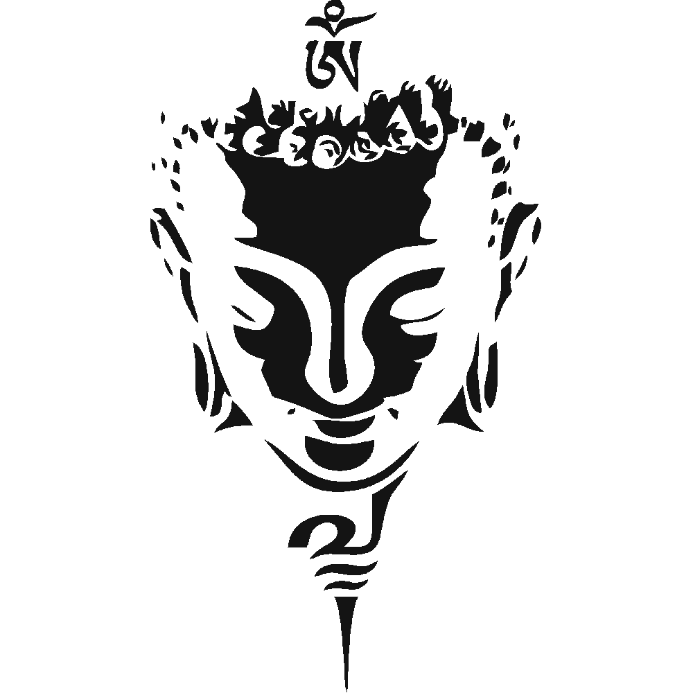 Muur sticker: aanpassing van Bouddha Tte penche