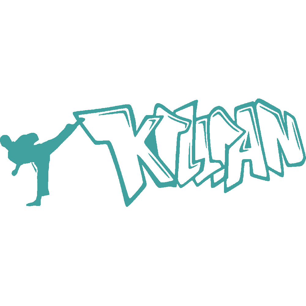 Muur sticker: aanpassing van Killian Graffiti Karat