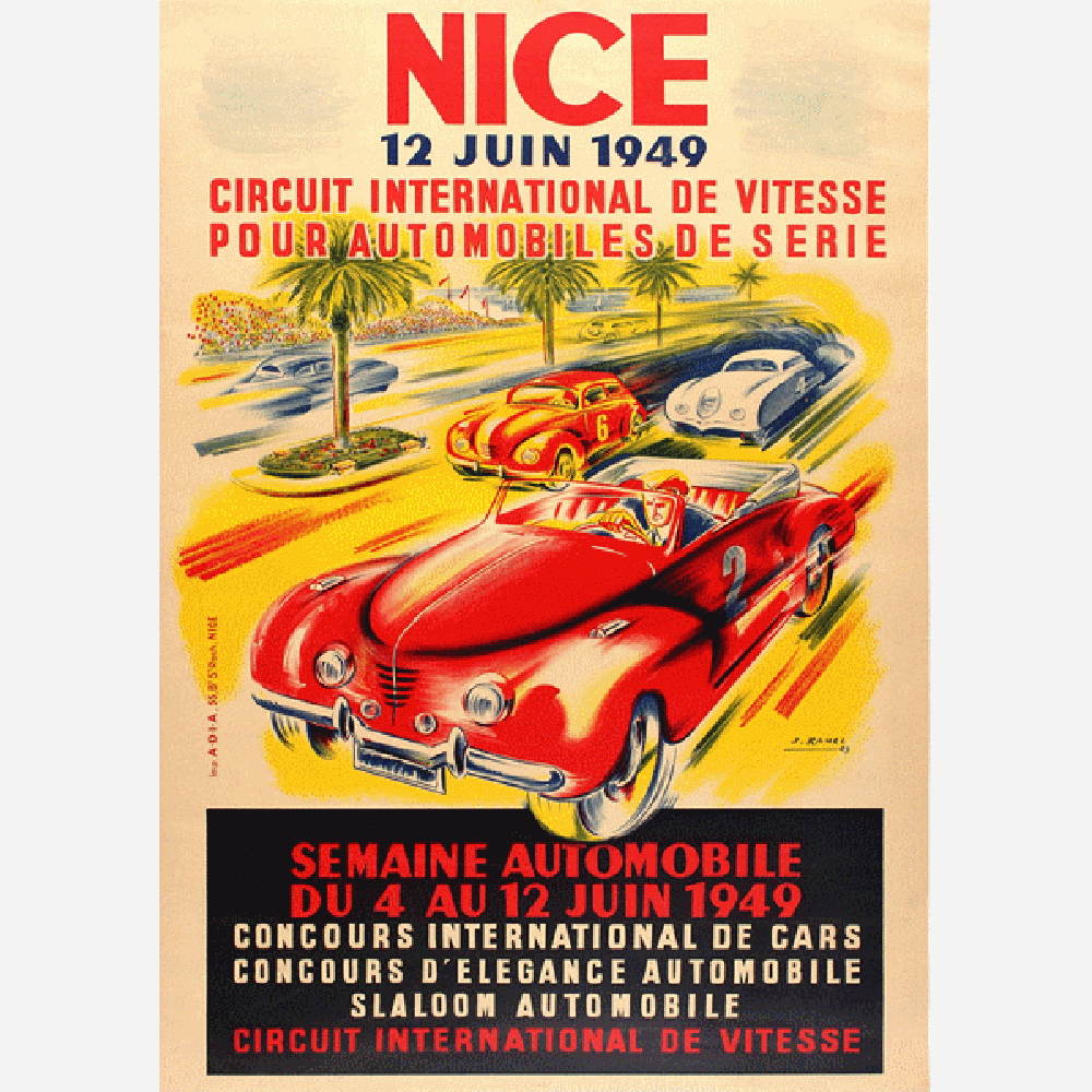 Aanpassing van Affiche Nice 1949