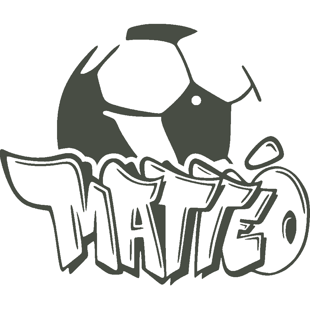 Wall sticker: customization of Matto Graffiti Ballon de Foot