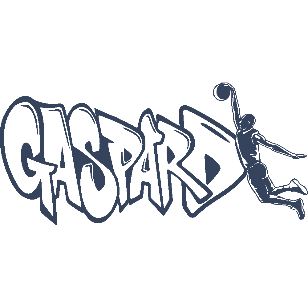 Wall sticker: customization of Gaspard Graffiti Basketball
