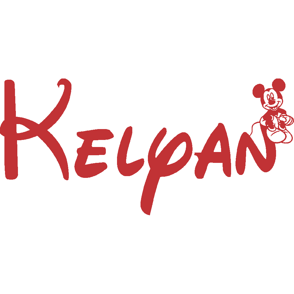 Sticker mural: personnalisation de Kelyan Mickey