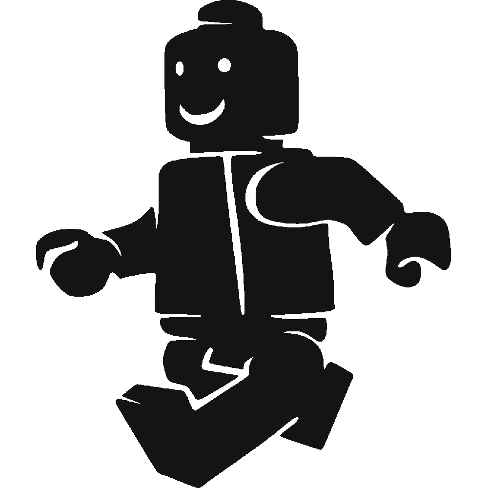 Muur sticker: aanpassing van Lego Man
