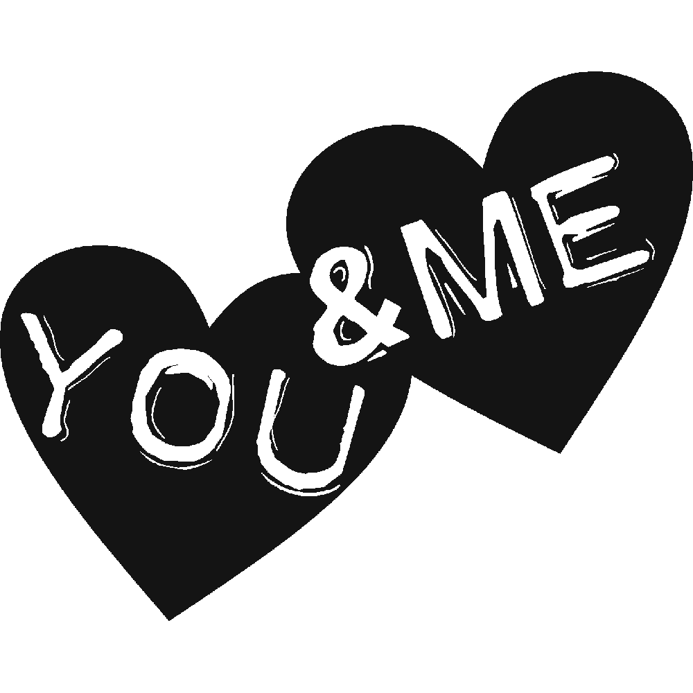 Sticker mural: personnalisation de You and Me