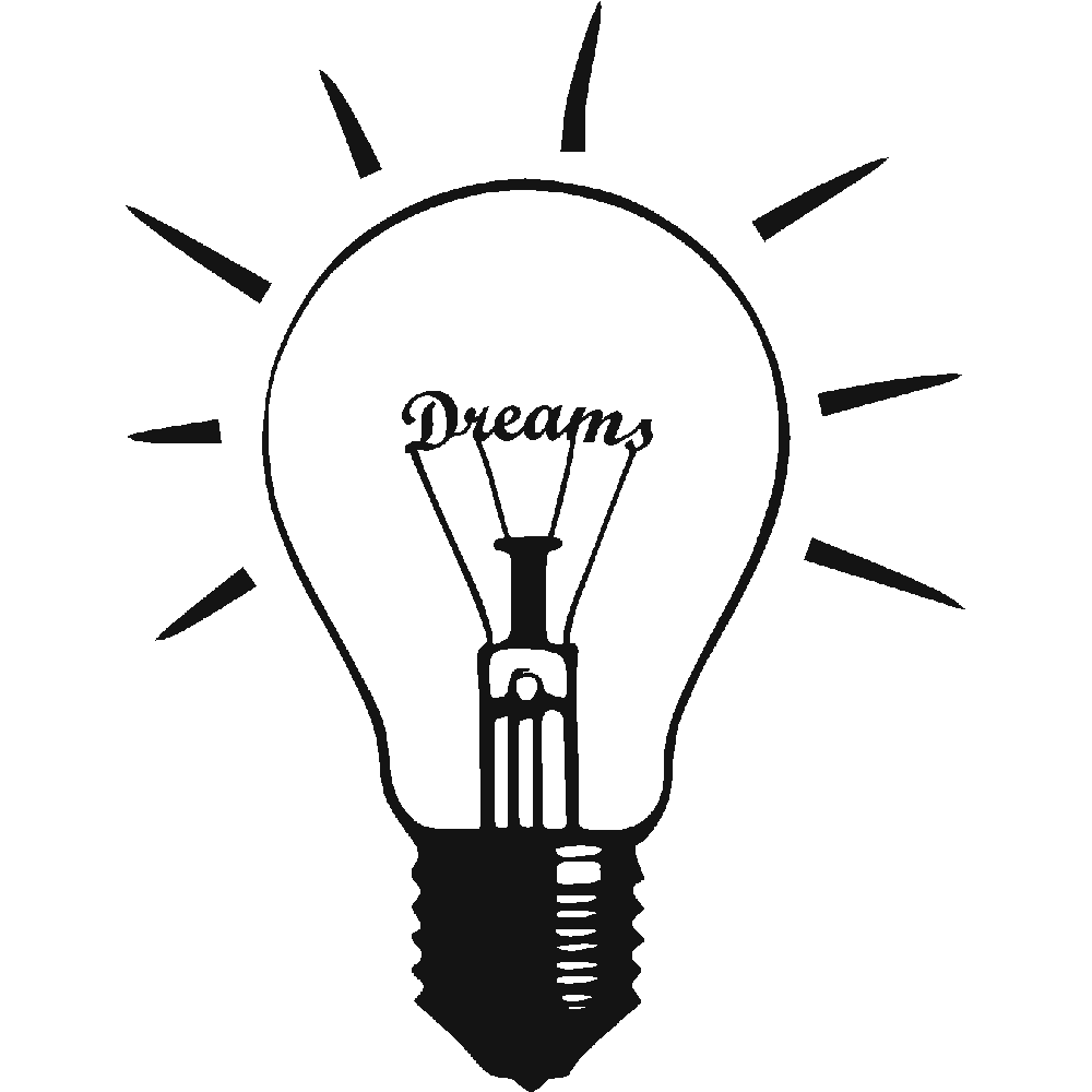 Muur sticker: aanpassing van Dreams Ampoule