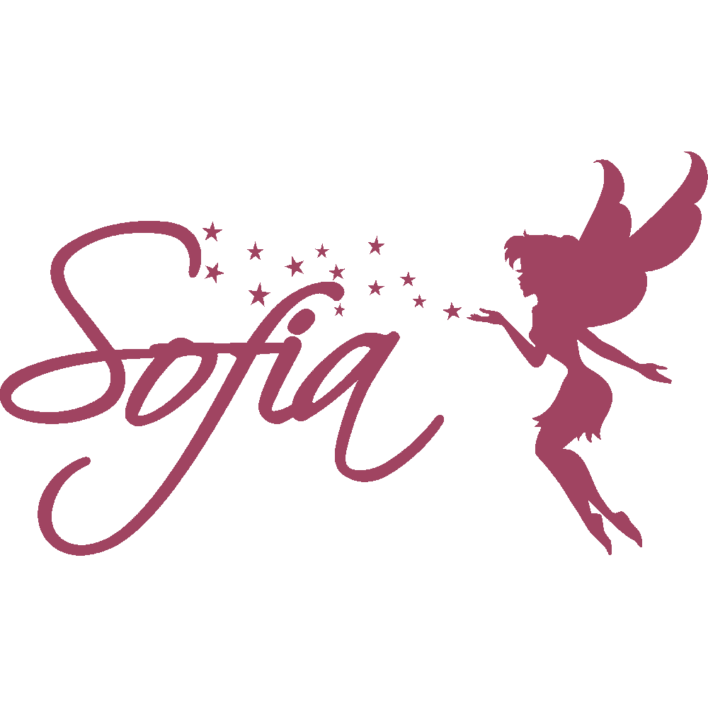 Muur sticker: aanpassing van Sofia Fe Script