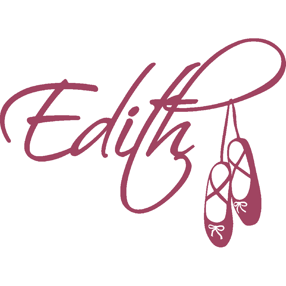 Wall sticker: customization of Edith Ballerines