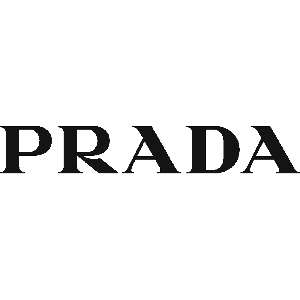 Muur sticker: aanpassing van Prada Logo