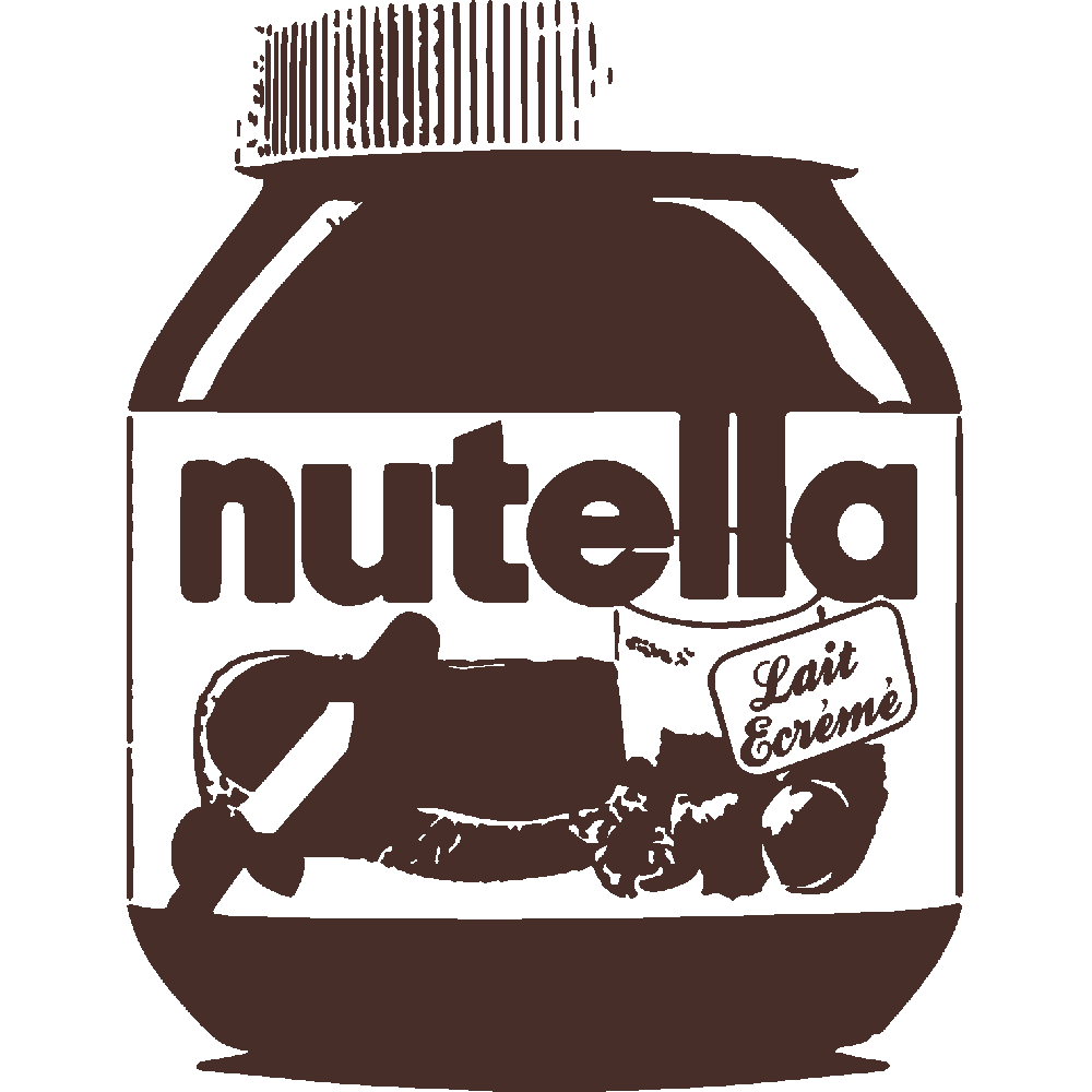 Muur sticker: aanpassing van Nutella