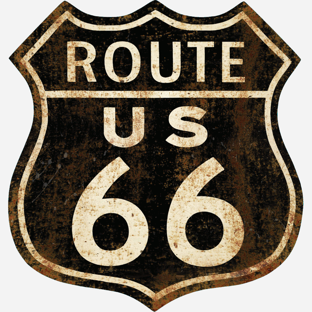 Muur sticker: aanpassing van Route 66 - Imprim