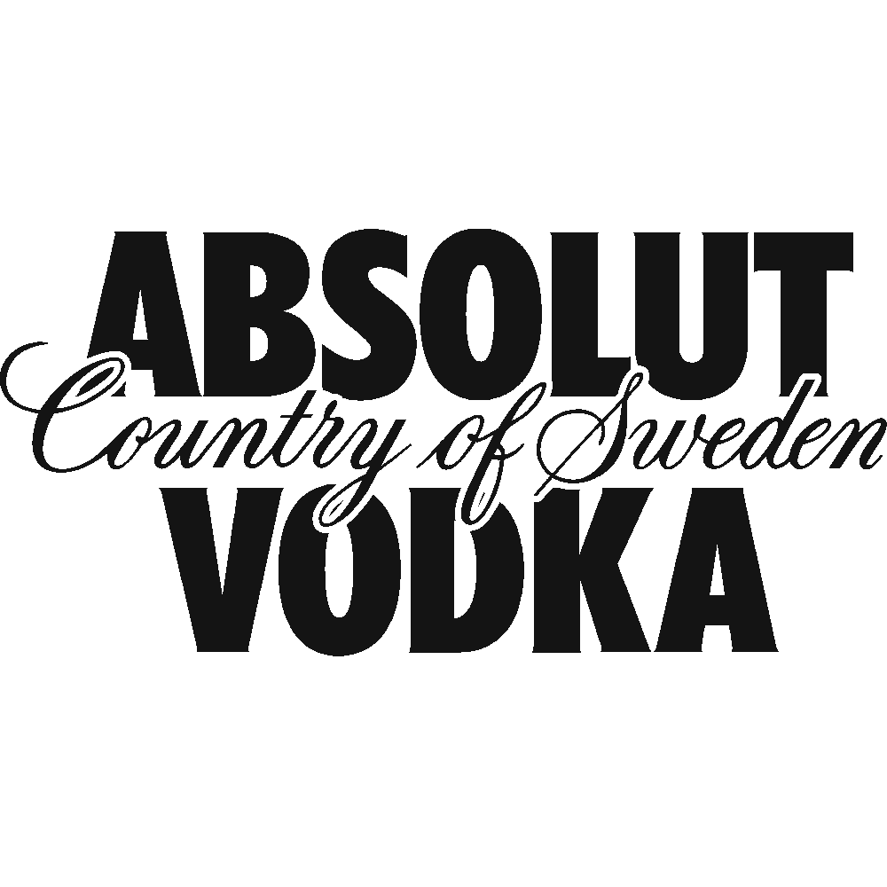 Muur sticker: aanpassing van Absolut Vodka Logo