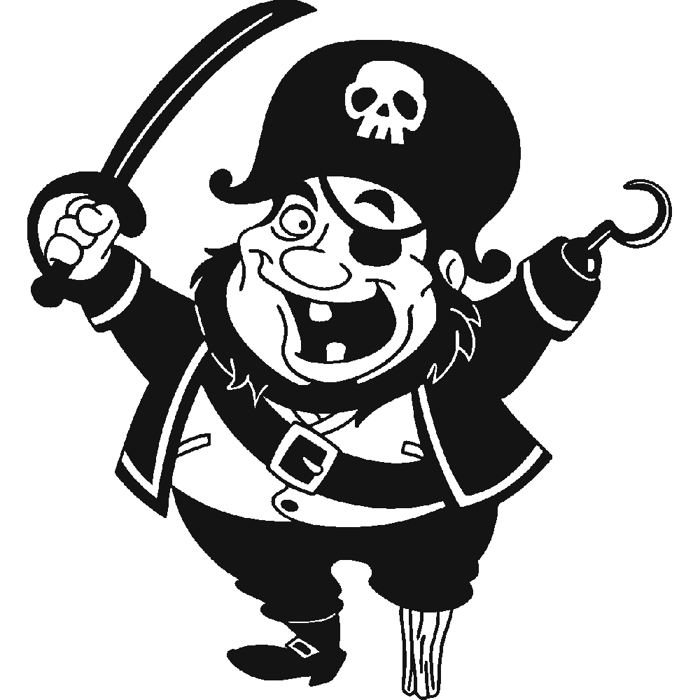 Wall sticker: customization of Pirate 01