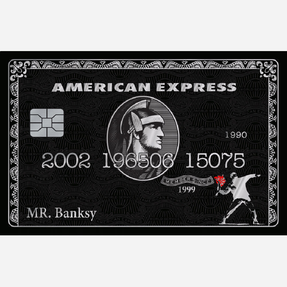 Personnalisation de Dibond American Express Banksy Puce