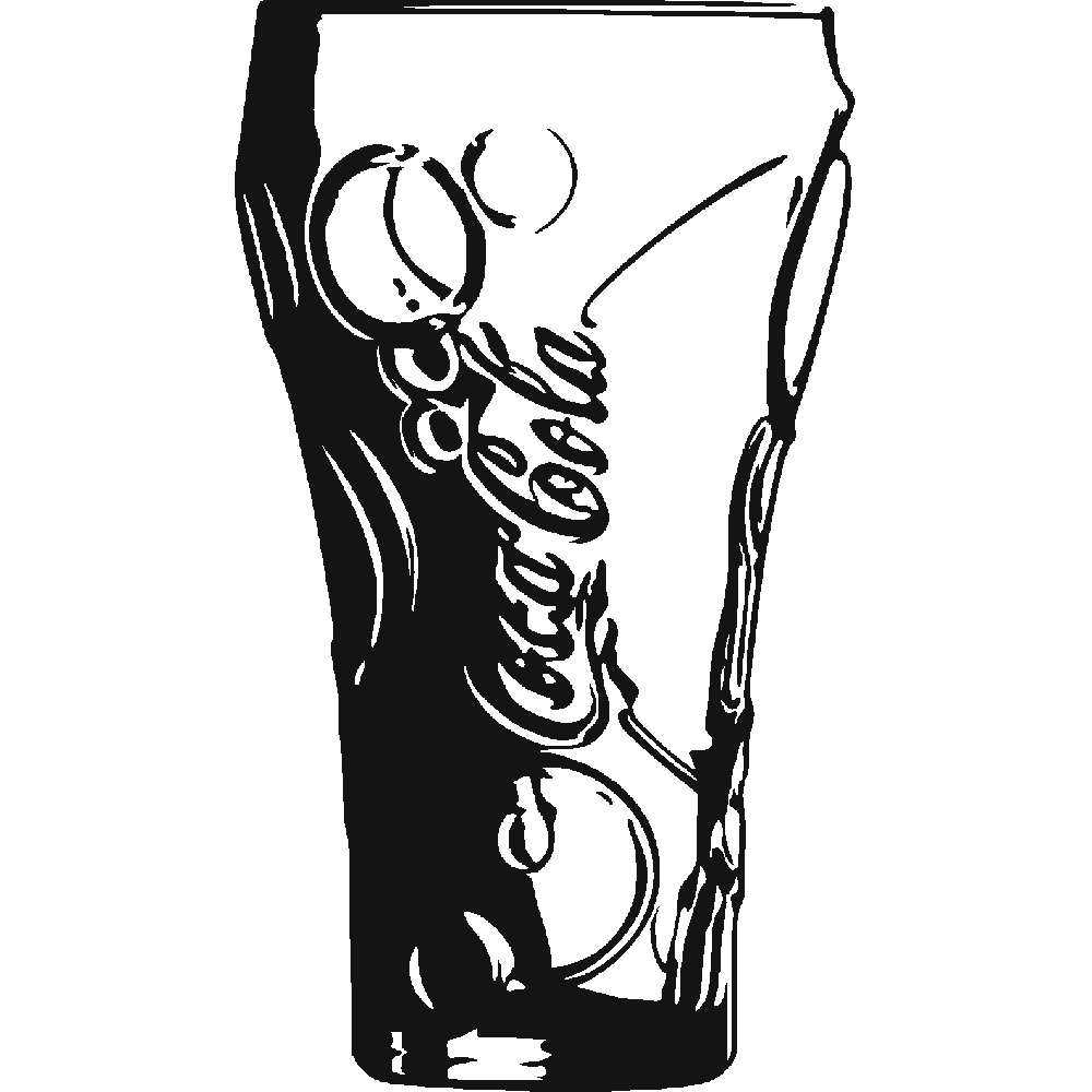 Muur sticker: aanpassing van Coca Cola - Verre
