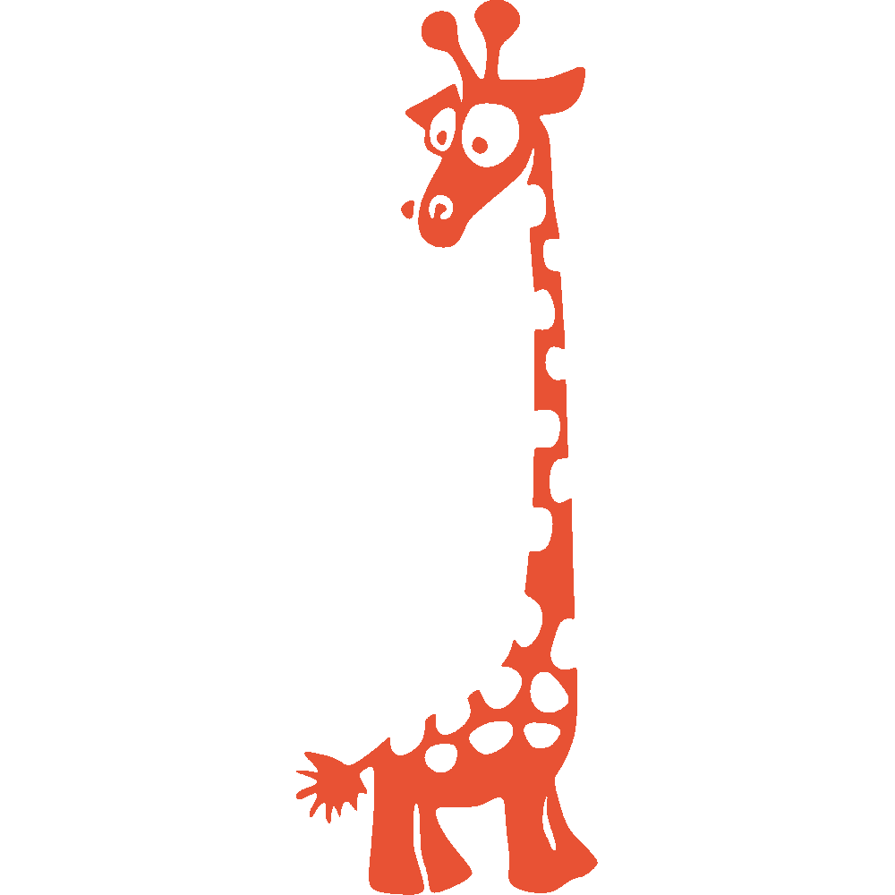 Sticker mural: personnalisation de Girafe Fun