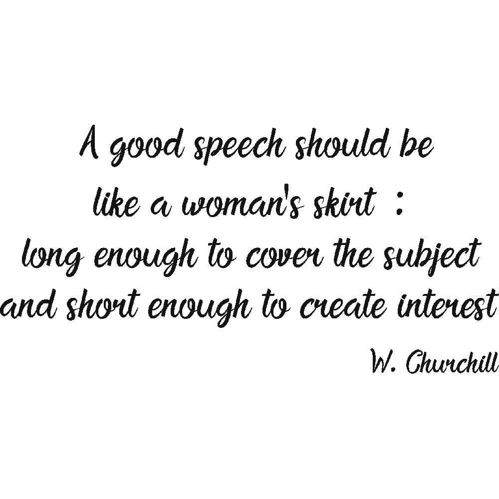 Customization of A good speech...