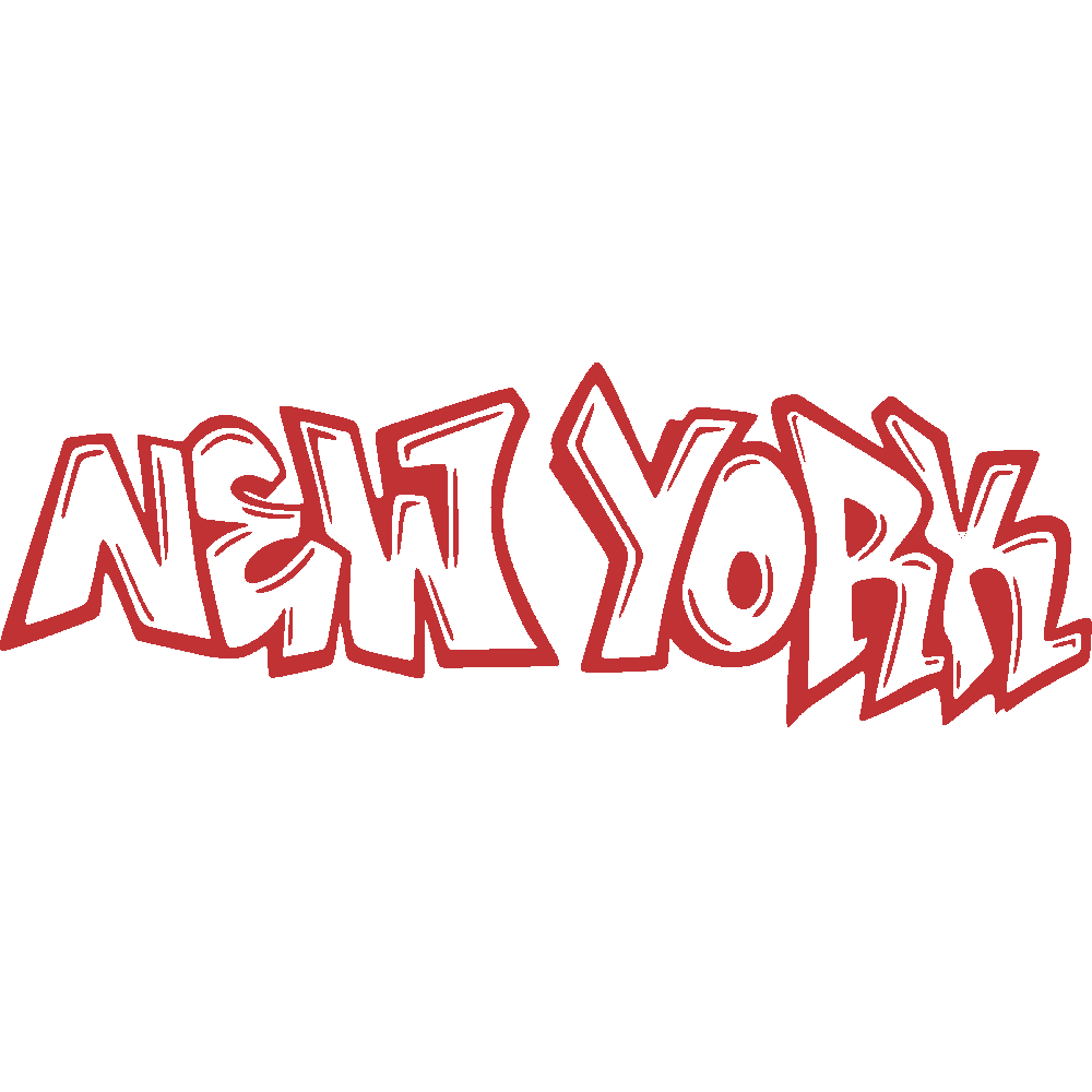 Muur sticker: aanpassing van New York Graffiti