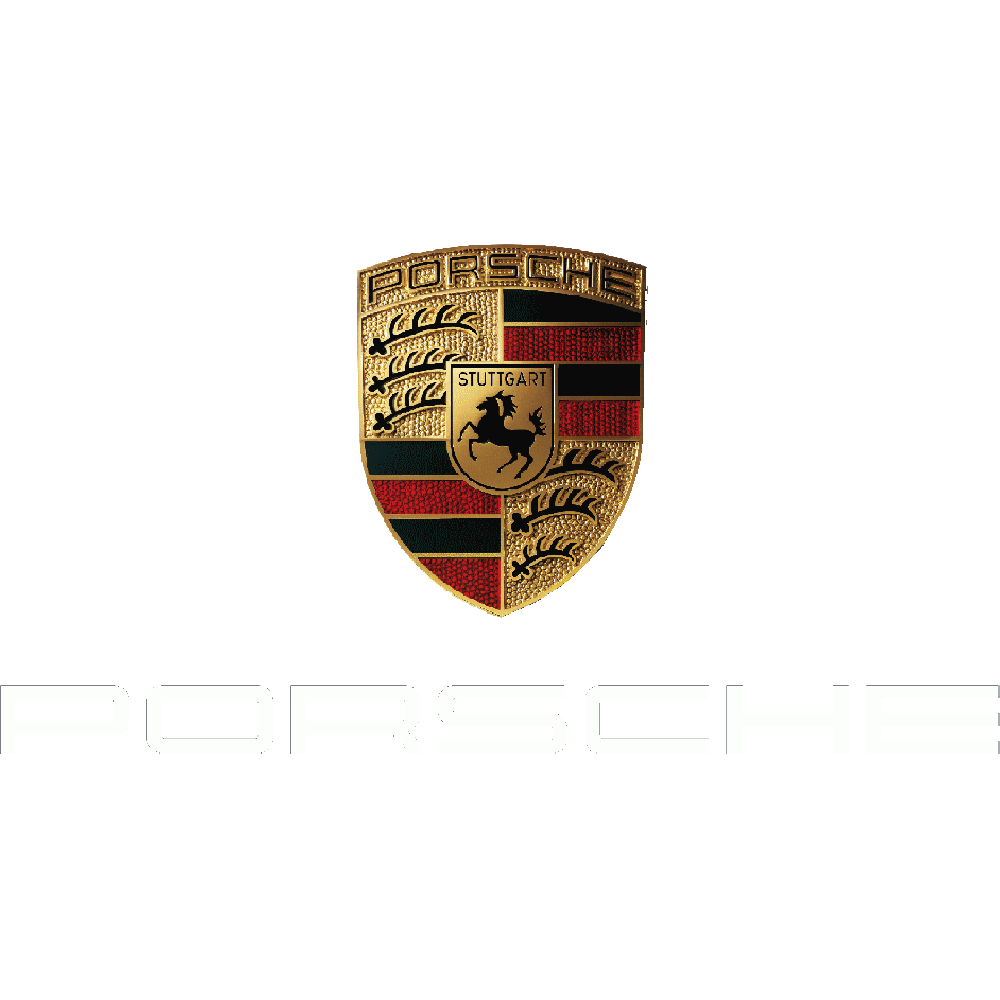 Personnalisation de Porsche Logo imprim Blanc