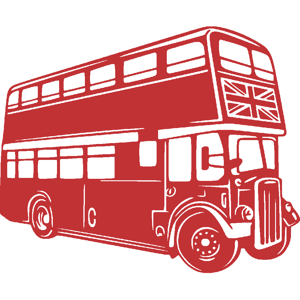 Sticker mural: personnalisation de Bus anglais