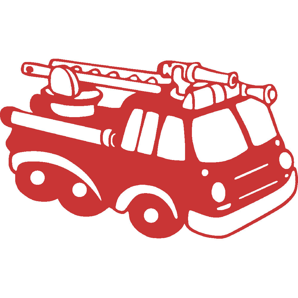 Sticker mural: personnalisation de Camion de Pompier