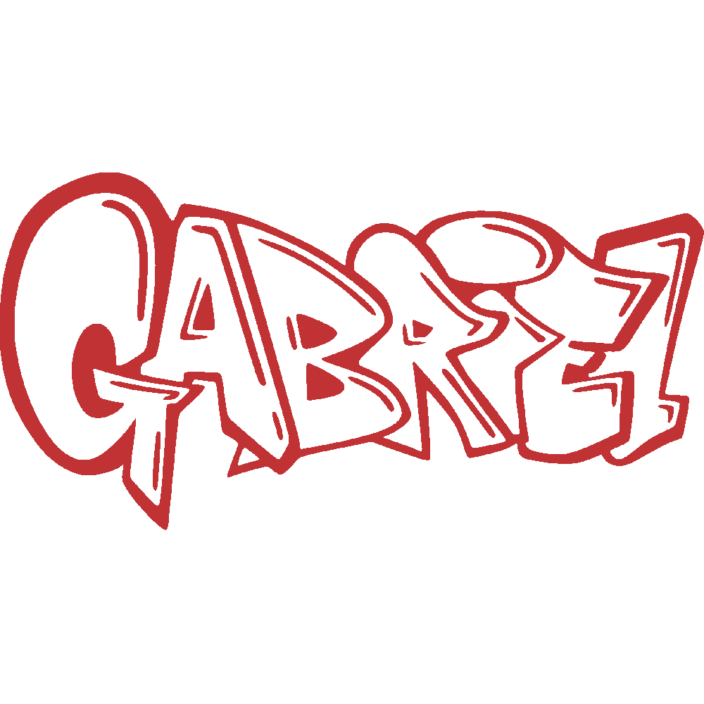 Sticker mural: personnalisation de Gabriel Graffiti