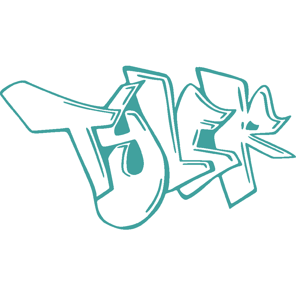 Muur sticker: aanpassing van Tyler Graffiti