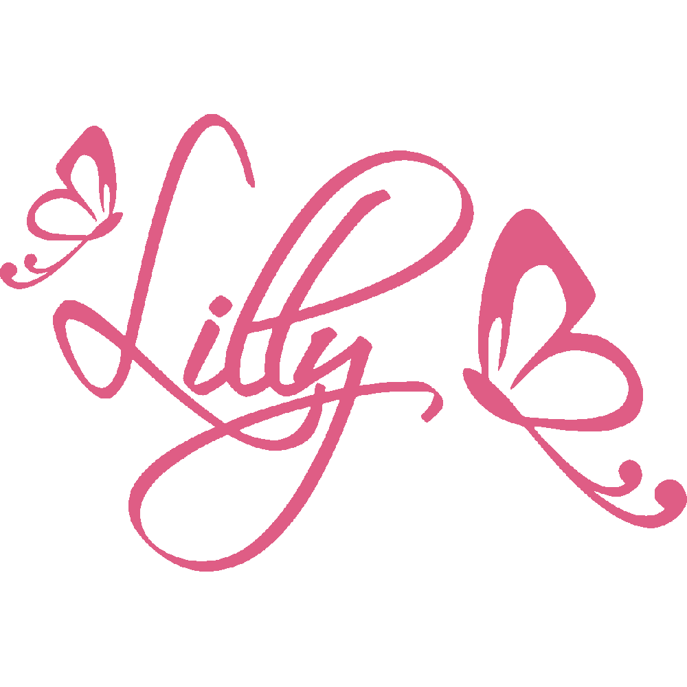 Sticker mural: personnalisation de Lilly Papillons