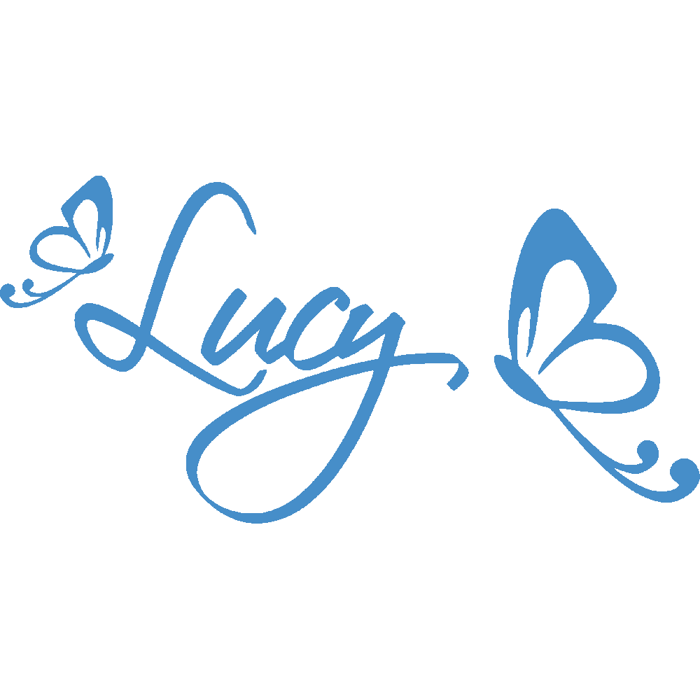 Muur sticker: aanpassing van Lucy Papillons