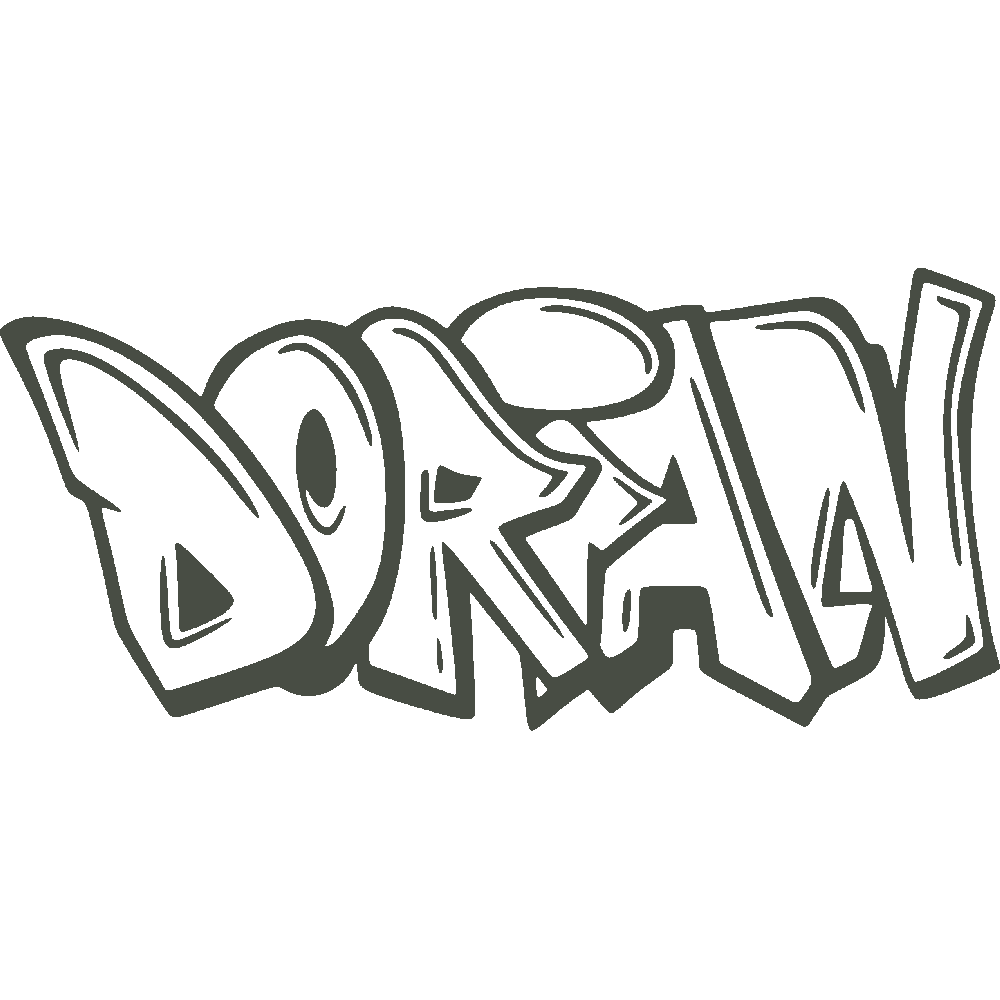Muur sticker: aanpassing van Dorian Graffiti