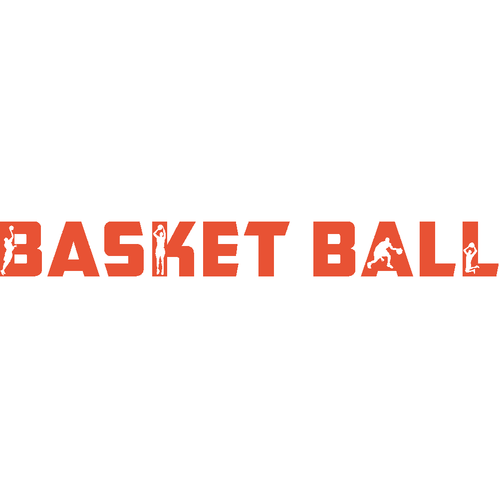 Muur sticker: aanpassing van Basket Ball Texte