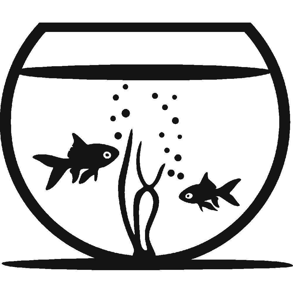 Muur sticker: aanpassing van Aquarium