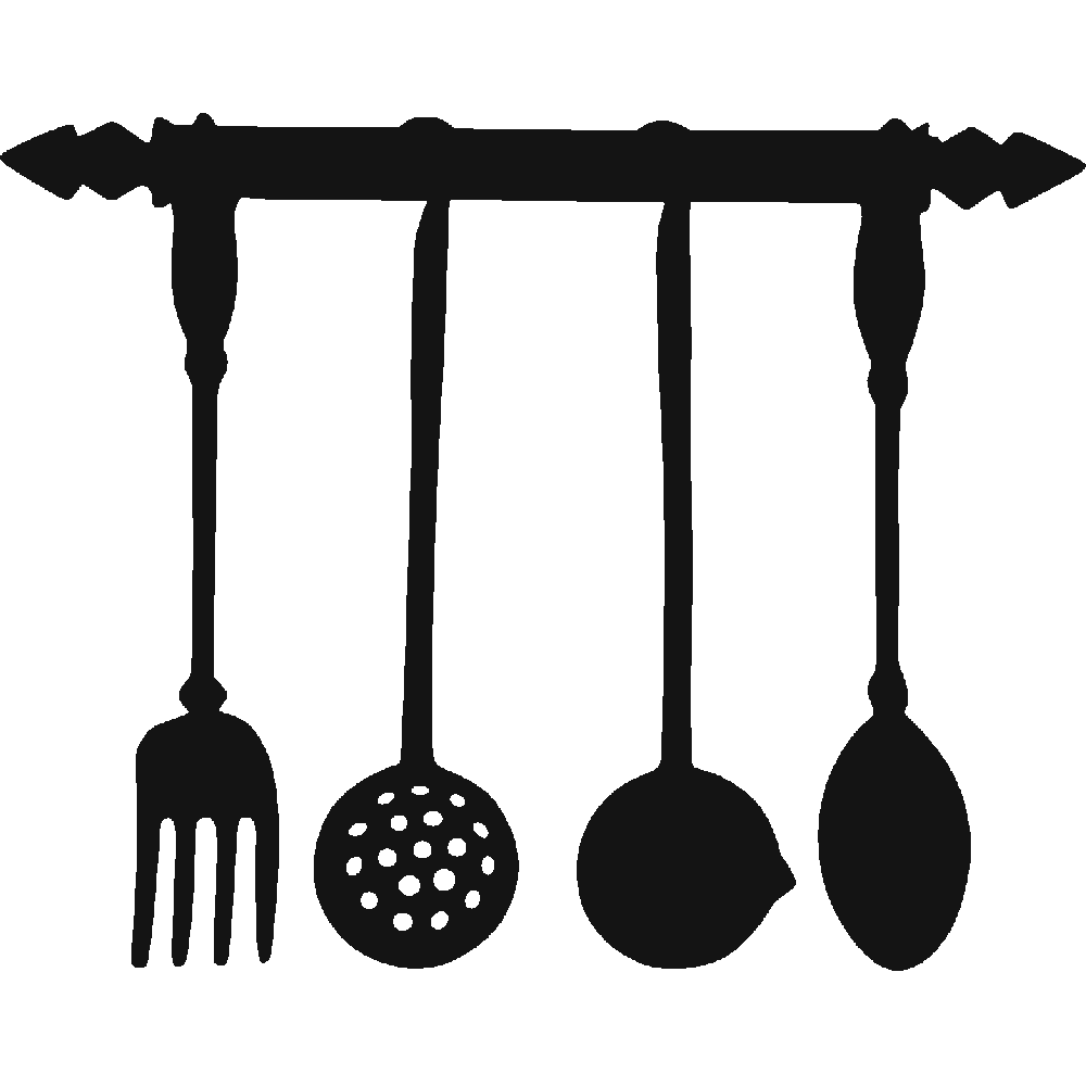 Muur sticker: aanpassing van Ustensiles de Cuisine