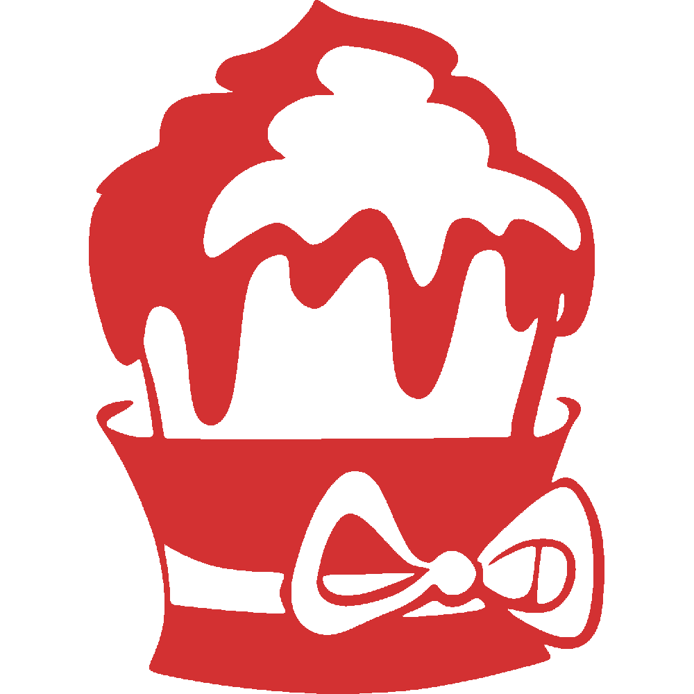 Muur sticker: aanpassing van Cupcake  Petit Noeud 
