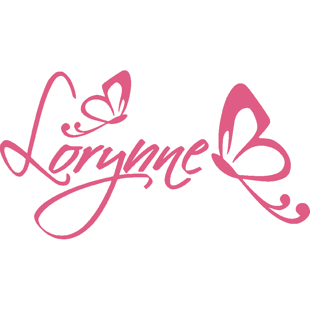 Wall sticker: customization of Lorynne Papillons