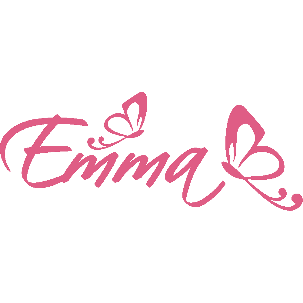 Wall sticker: customization of Emma Papillons