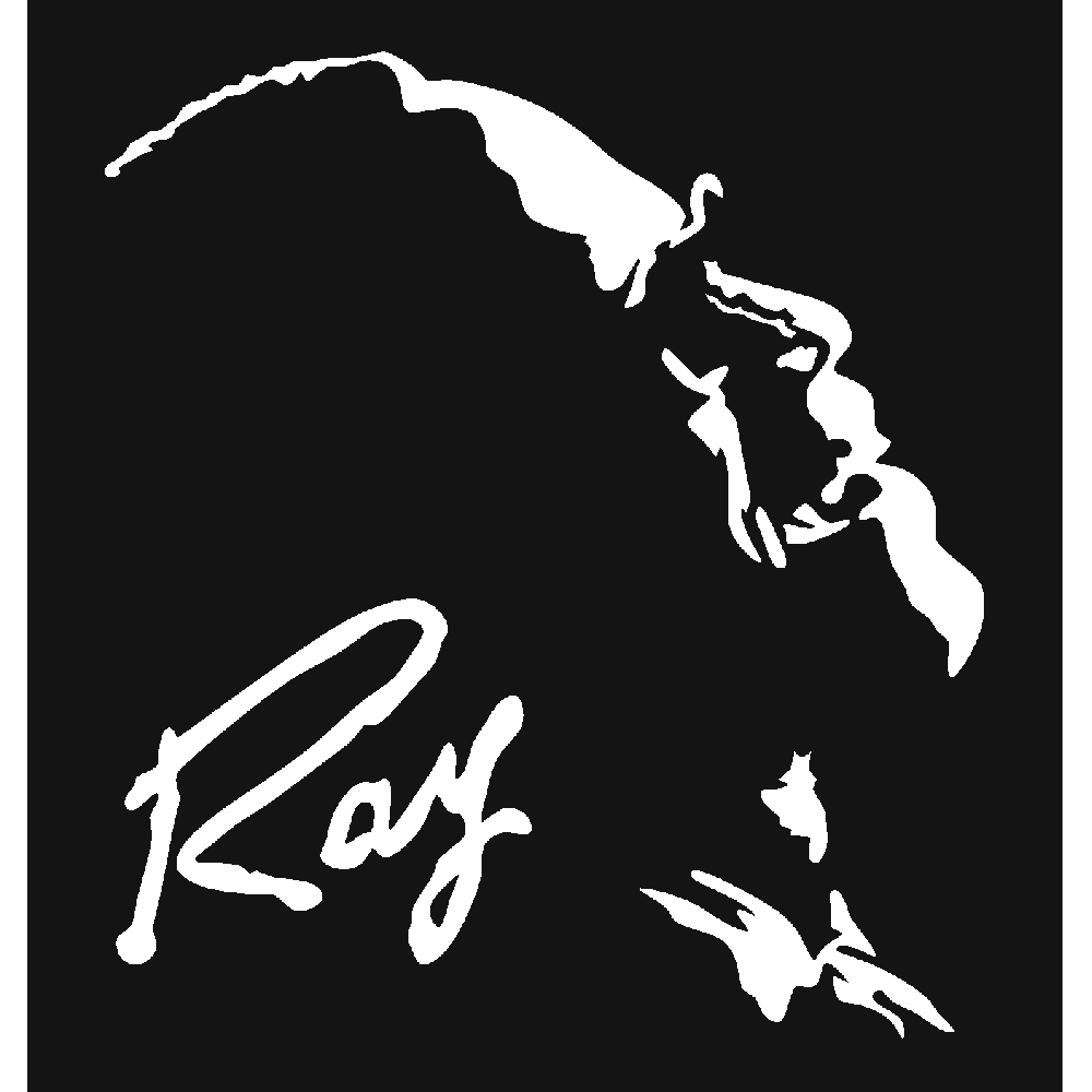 Muur sticker: aanpassing van Ray Charles