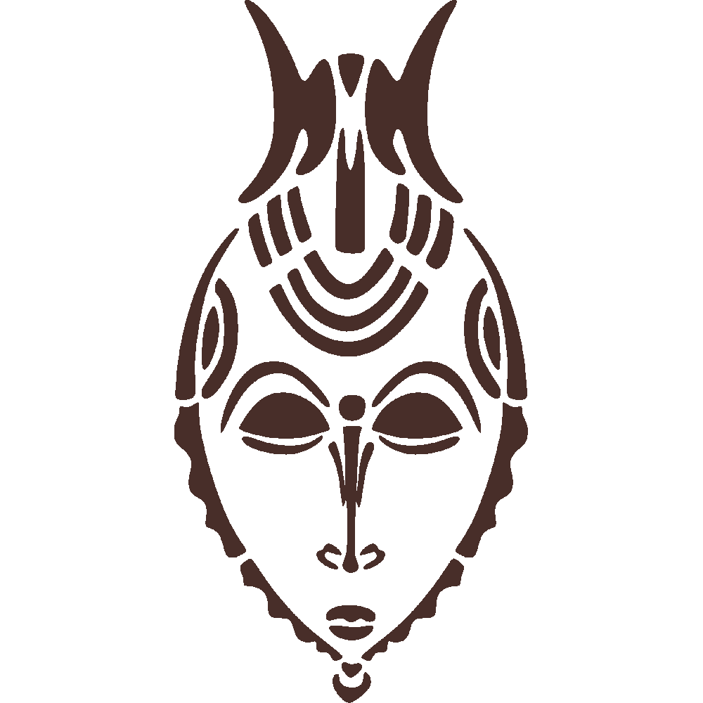 Wall sticker: customization of African Mask 1