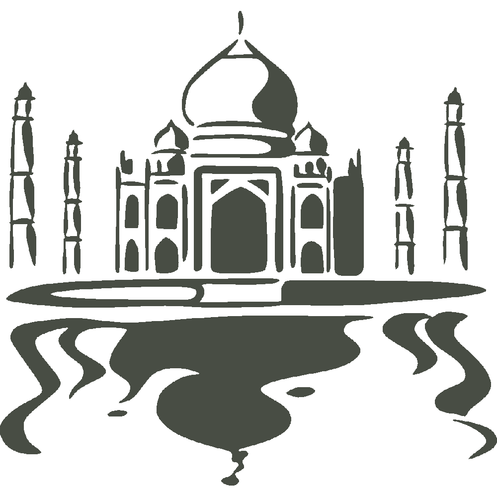 Wall sticker: customization of Taj Mahal