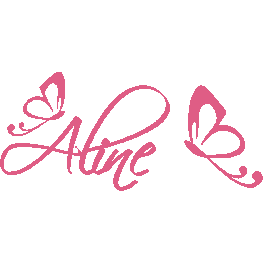 Wall sticker: customization of Aline Papillons