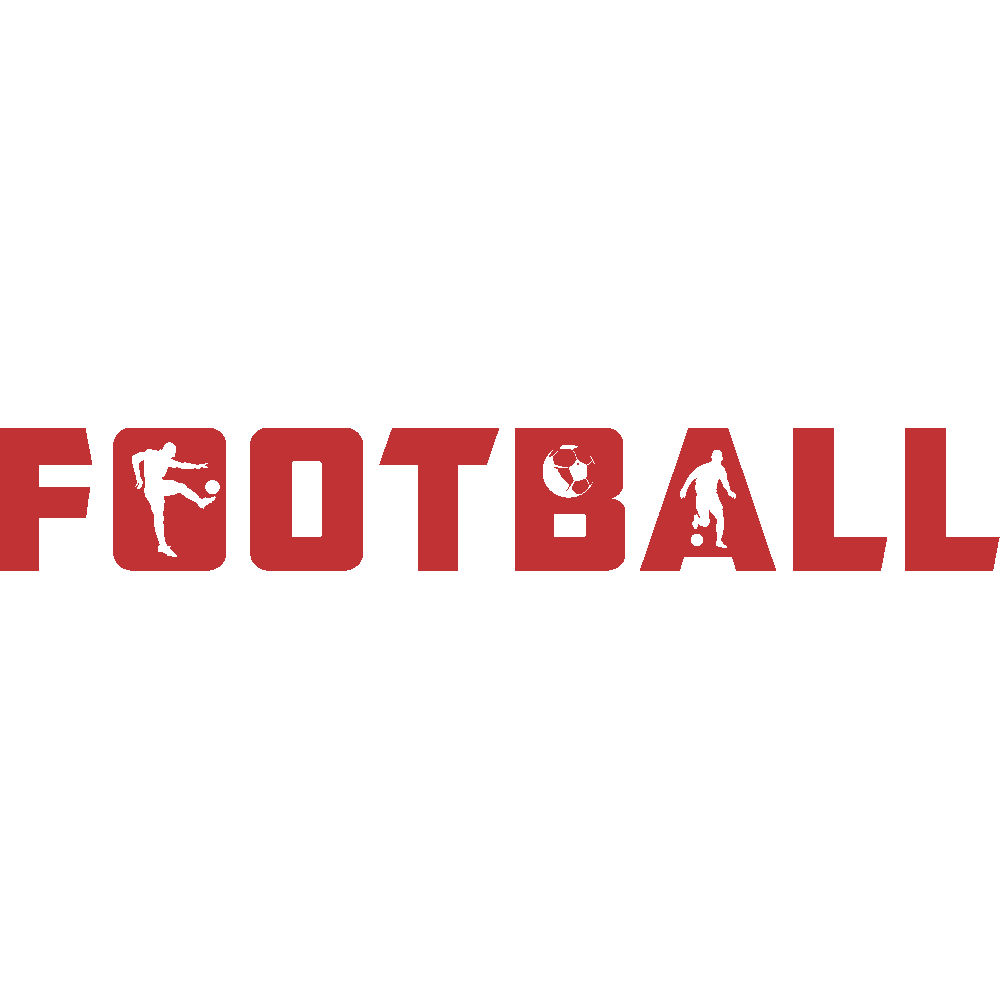 Muur sticker: aanpassing van Football Texte