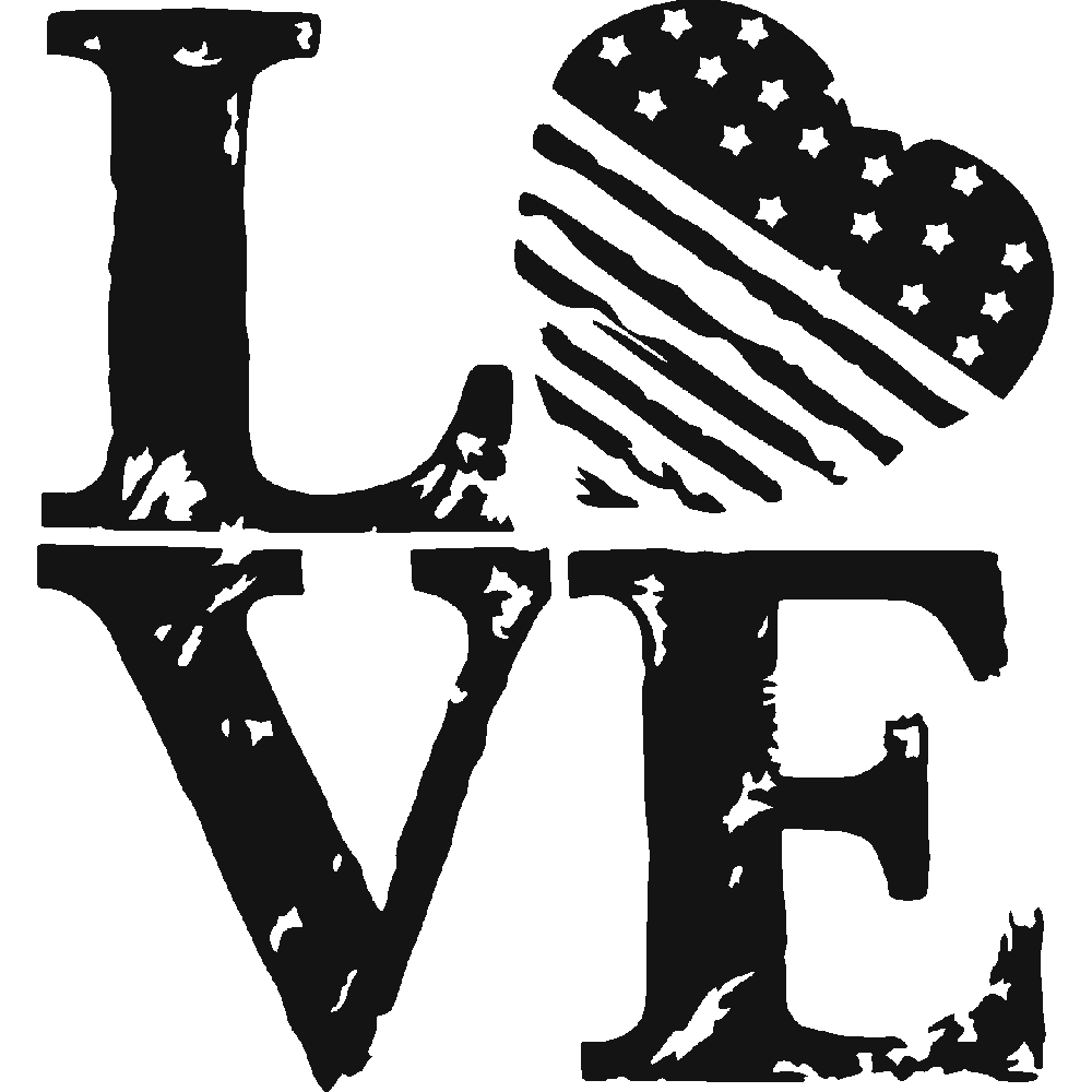 Muur sticker: aanpassing van Love America