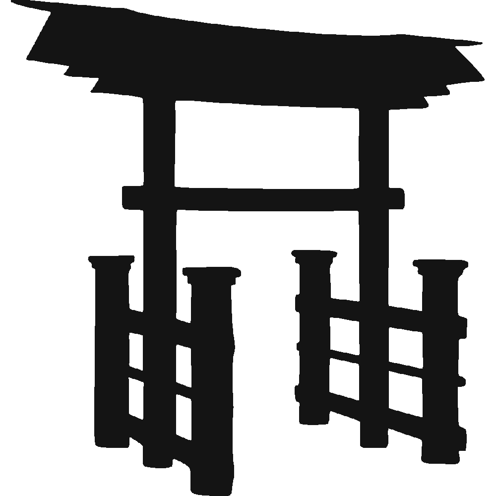Muur sticker: aanpassing van Torii Japonais