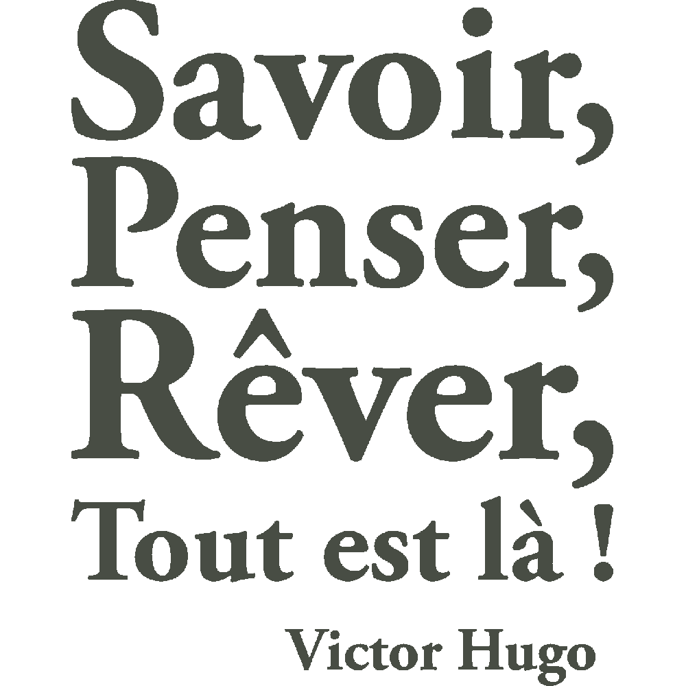 Sticker mural: personnalisation de Savoir Penser Rver