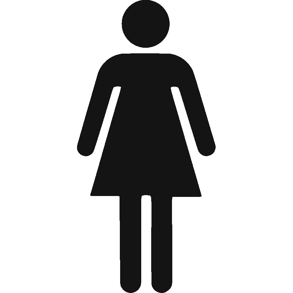 Sticker mural: personnalisation de Toilettes - Femme